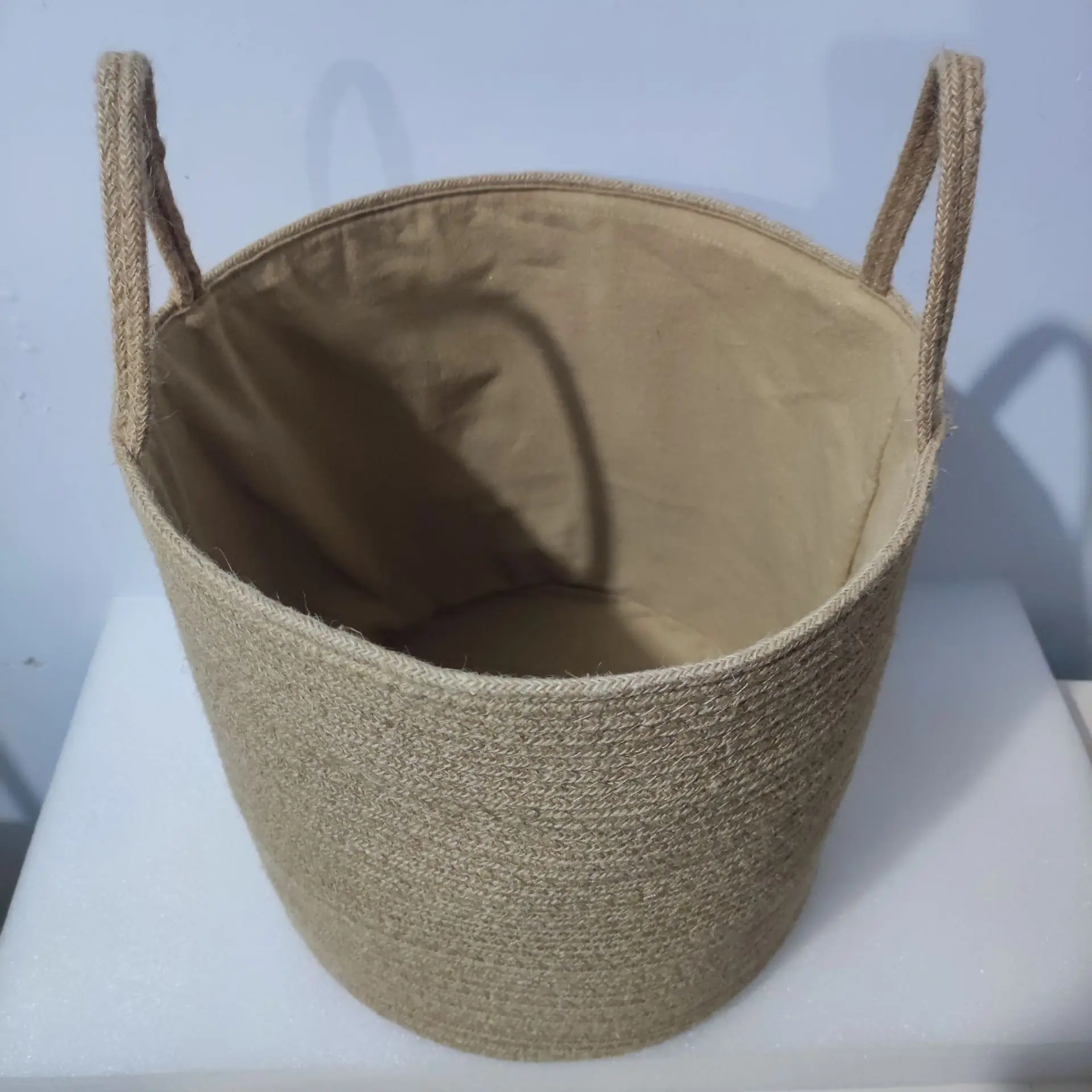 

Medium Handwoven Cotton Storage Basket - Multi-Use Organizer for Laundry, Toys & Clothes | Breathable & Portable Design