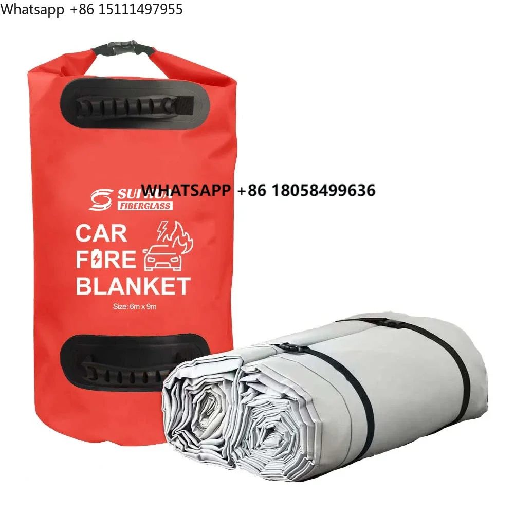 6 X 8 M  Fiberglass Large EV Car Fire Blanket for Car