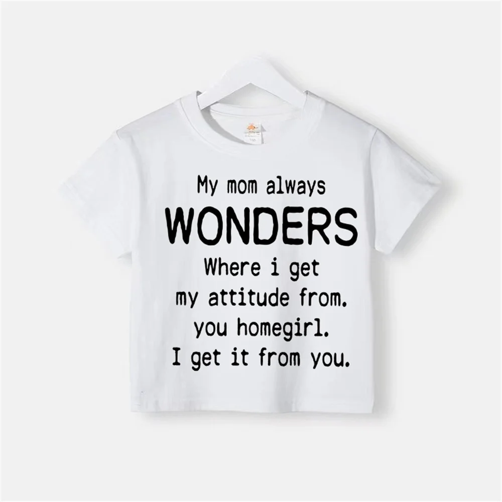 Children's summer clothing Simple letter-printed baby short sleeve cotton T-shirt Boys and girls casual top cotton T-shirt