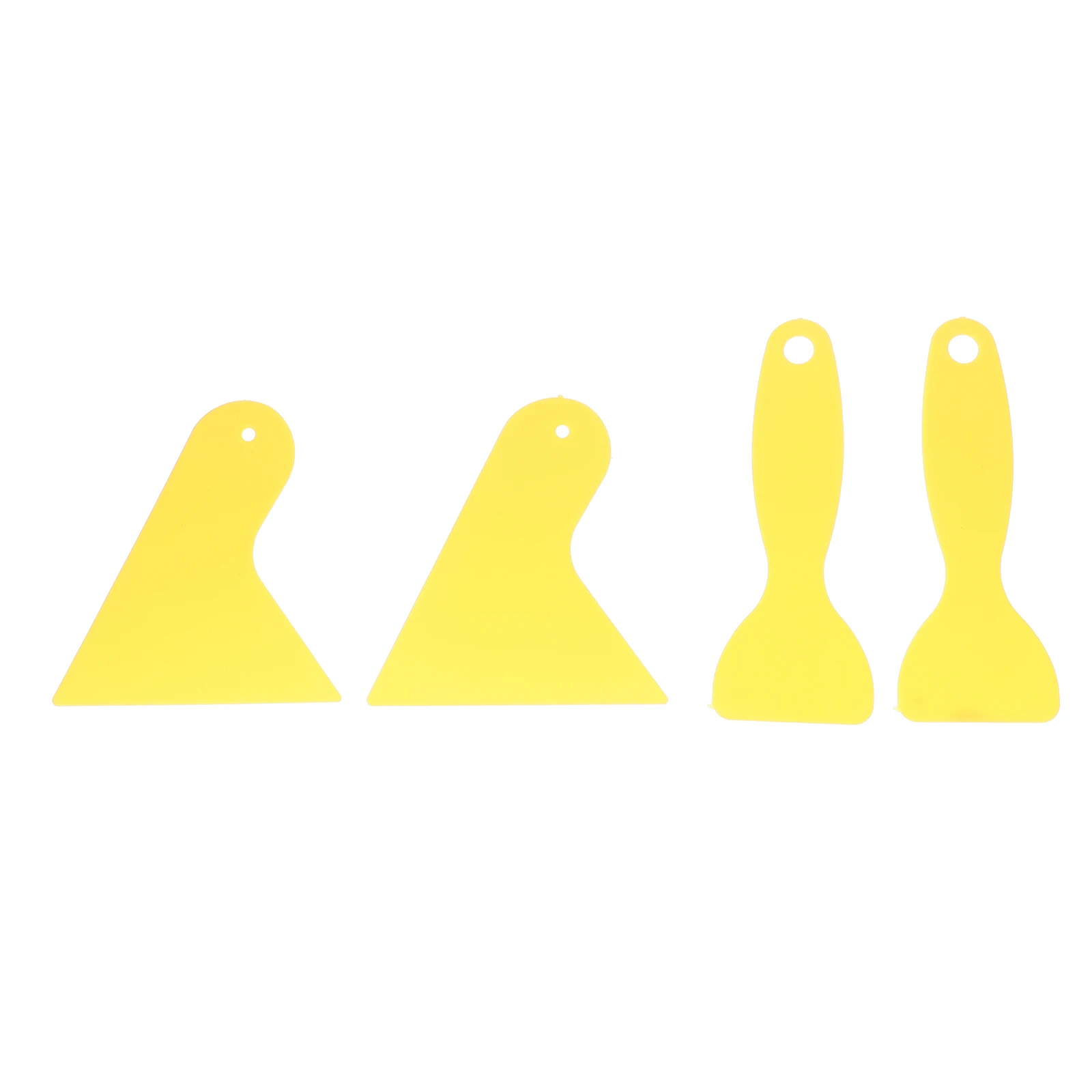 

4 Pcs Tools Plastic Scraper Squeegee for Car Auto Film Vinyl Window Tint Yellow Windshield Windows