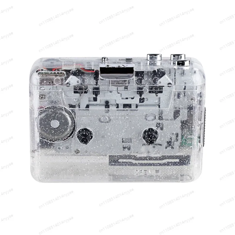 Radio Set for Home Portable USB Cassette Player Transparent Cassette Tape Player USB Cassette Capture with USB2.0 Port Walkman