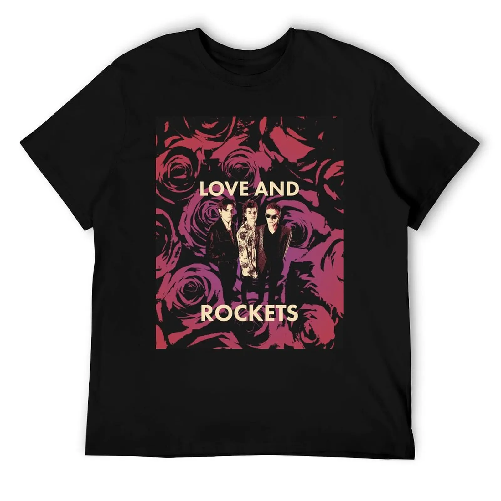 

Футболка Love And Rockets Band, футболки для мужчин, винтажная хлопковая футболка с графикой, мужская мужская футболка, футболка из 100% хлопка
