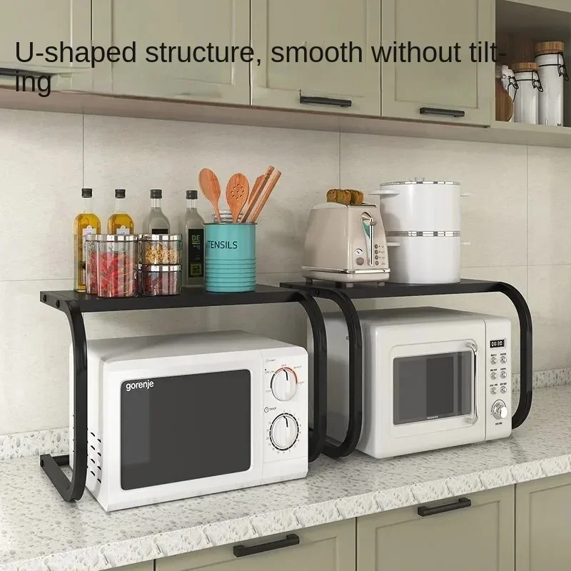 Microwave Oven Storage Shelf Multi-layer Kitchen Rack Tabletop Seasoning Holder Multifunctional Organizer