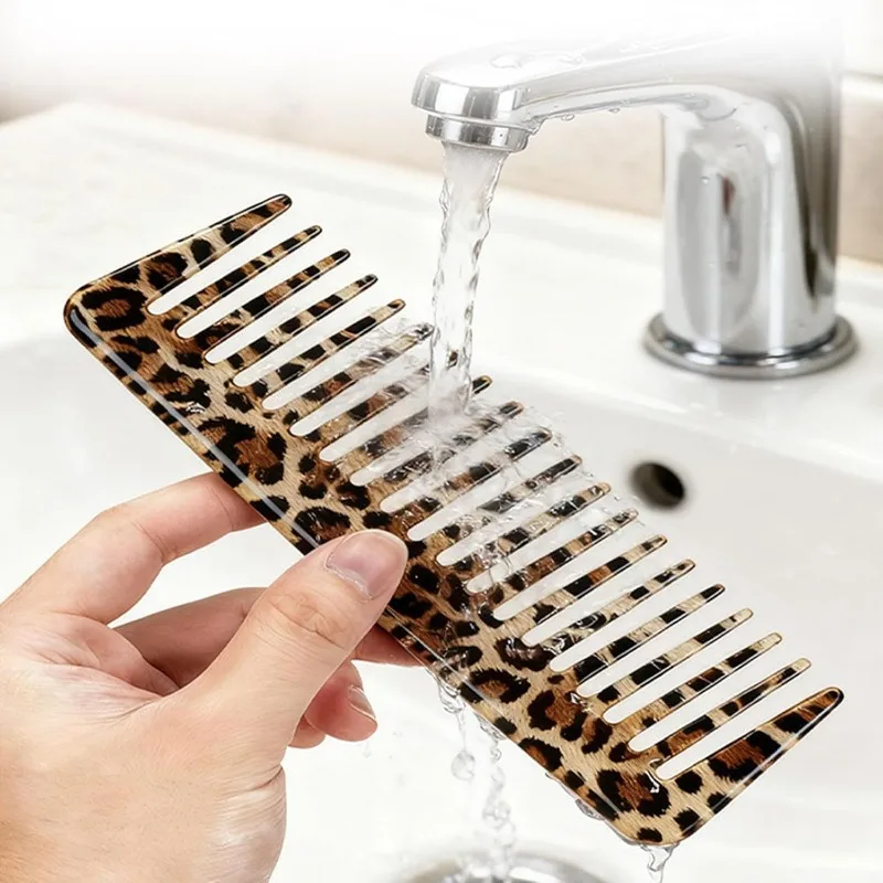 Leopard Print 1/3Pcs Hair Comb Set for Anti-Static Hair Comb Kit 3-in-1 Styling Tools for Detangling, Sectioning & Afro Hair