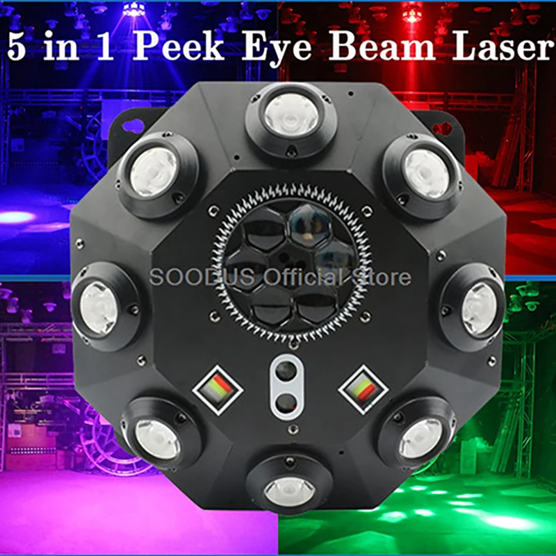 

5 In 1 Led Strobe Beam Light DMX512 Control Strobe Bee-eye Effect Light For DJ Disco Family Party Bar DJ Outdoor Performance