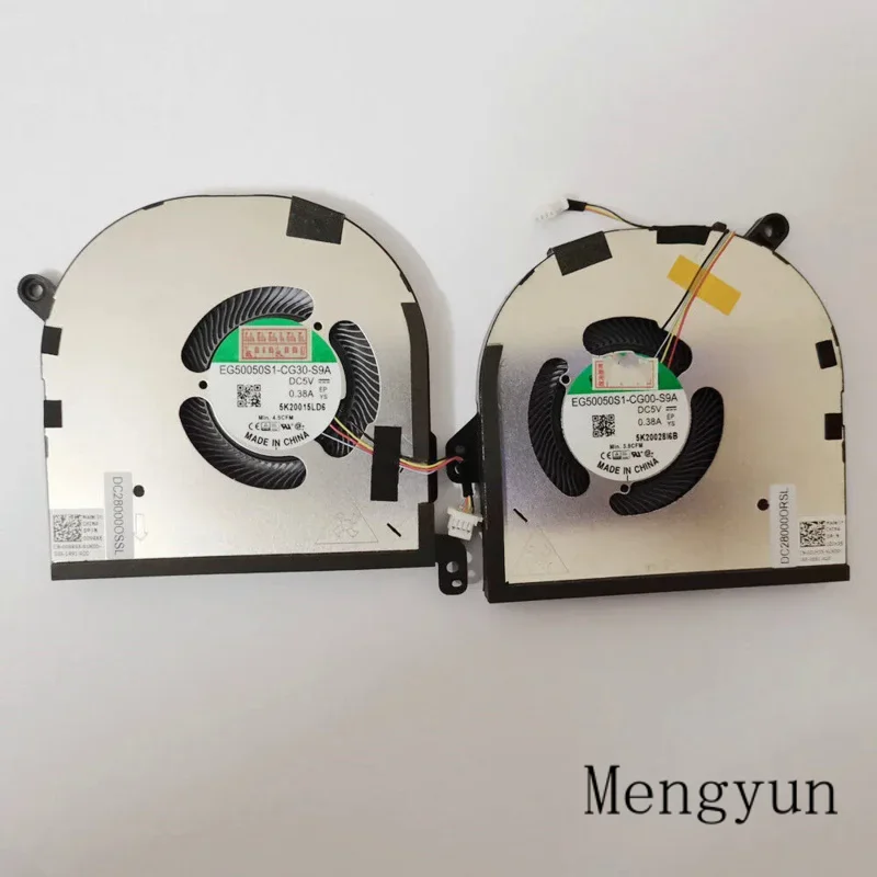 WYORESY NEW CPU GPU Fan For Dell XPS 15 9500 009RK6 09RK6 0DJH35 DJH35 EG50050S1-CG30-S9A EG50050S1-CG00-S9A