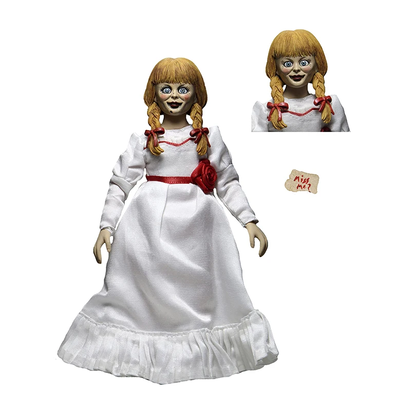 Annabelle Comes Home 8-inch Evil Dressed Action Figure Horror Doll Classic Movies Collectible Toys for Children and Adults Model