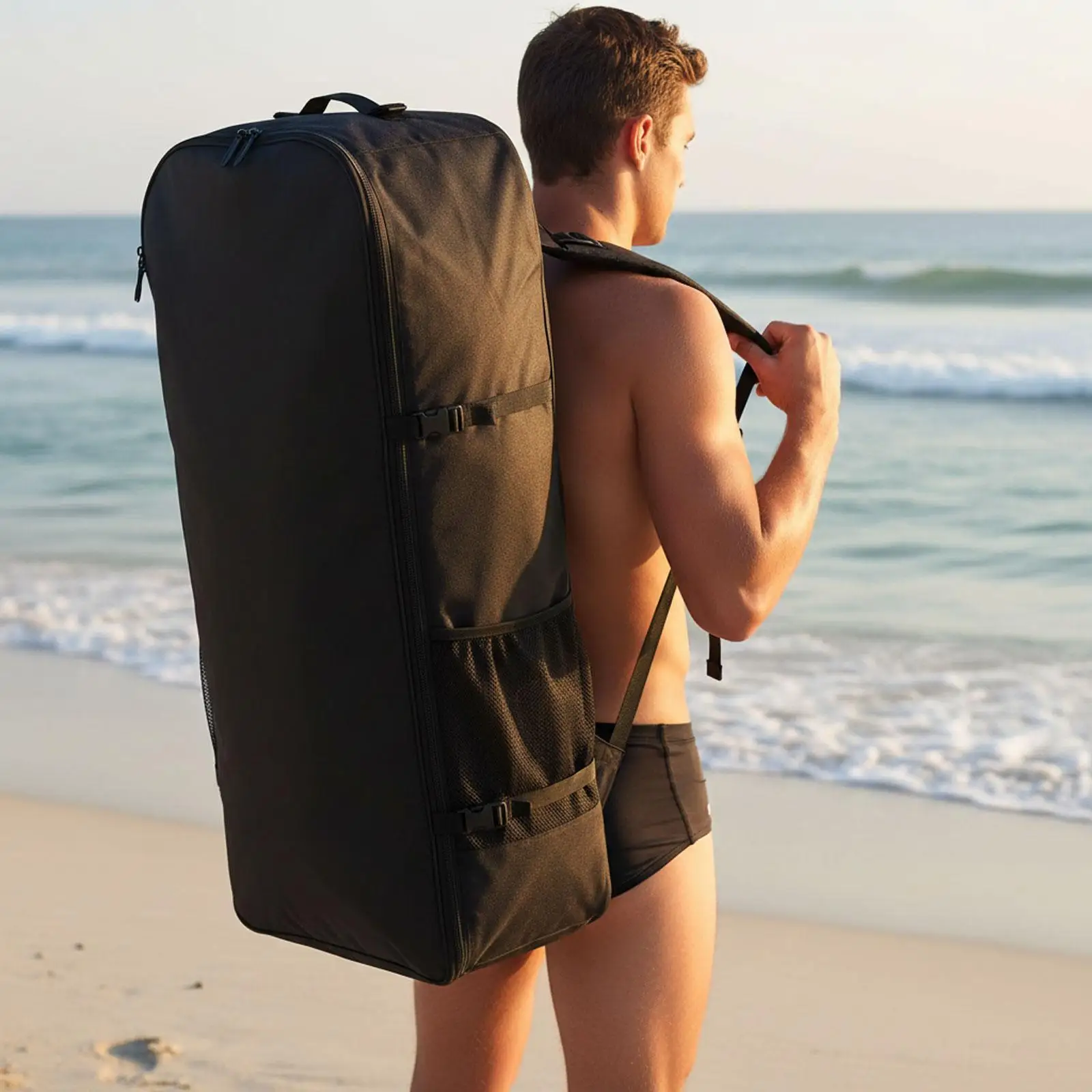 

Рюкзак для падлборда, сумка для серфборда, водонепроницаемая, с регулируемыми ремнями, для надувных падлбордов, для пляжных путешествий и аксессуаров