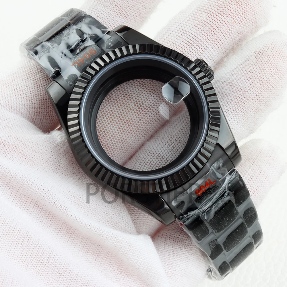 36 مللي متر/39 مللي متر NH35 حافظة الياقوت الزجاج ل Seiko NH35 NH36 حركة Datejust 28.5 مللي متر الهاتفي الفولاذ المقاوم للصدأ المحار نحى سوار