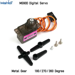 MG90D 9g Micro Digital Servo Motor MG90S MG90 Upgrated Metal Gear 2.5KG High Torque 4.8-6V For RC Plane Helicopter Airplane 450