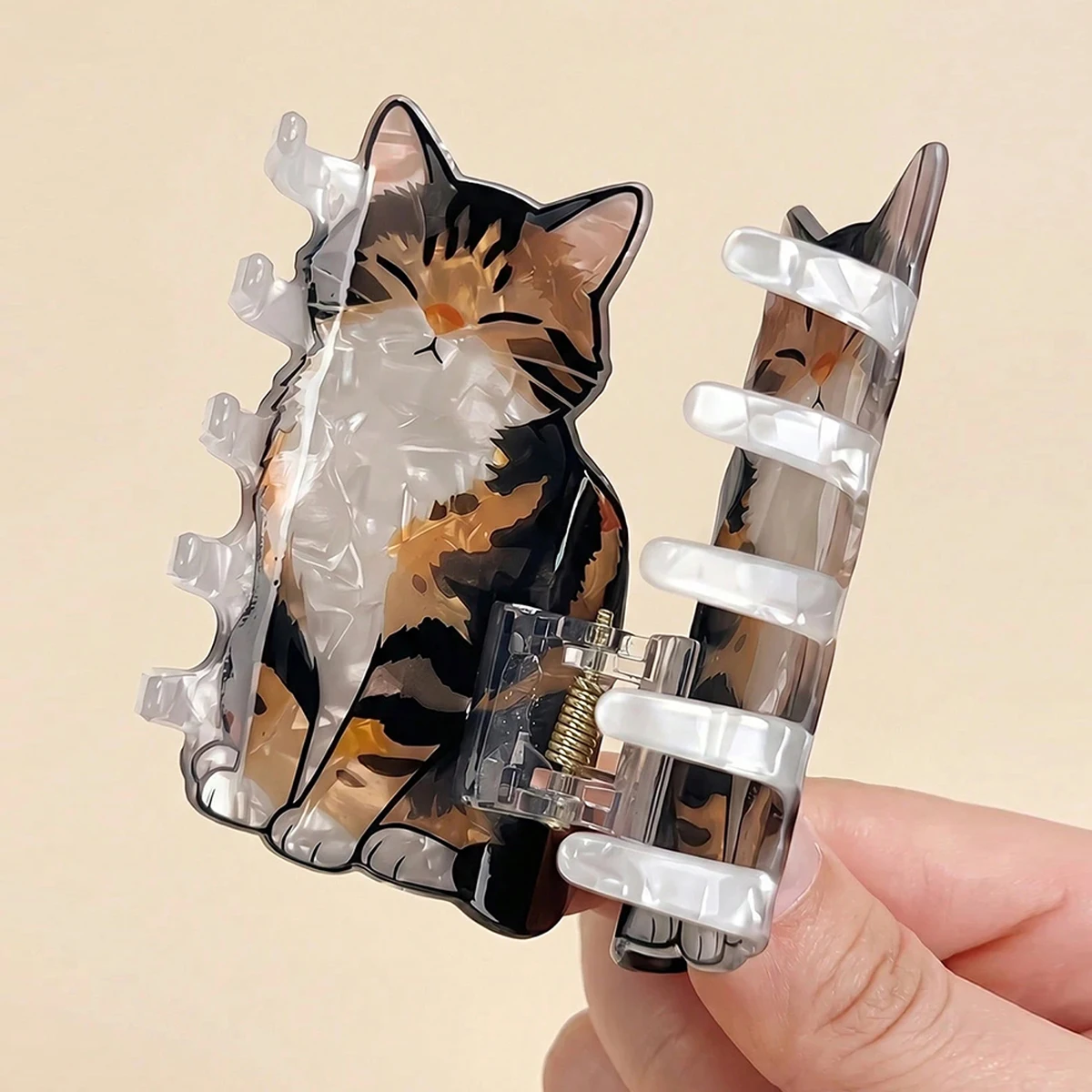 Niedliche Katzenhaarspangen, Cartoon-Katzenmotiv, geliebte Kätzchen-Haarspange, Mädchen-Haaraccessoires, geeignet für Campus, Partys. – Detail 5