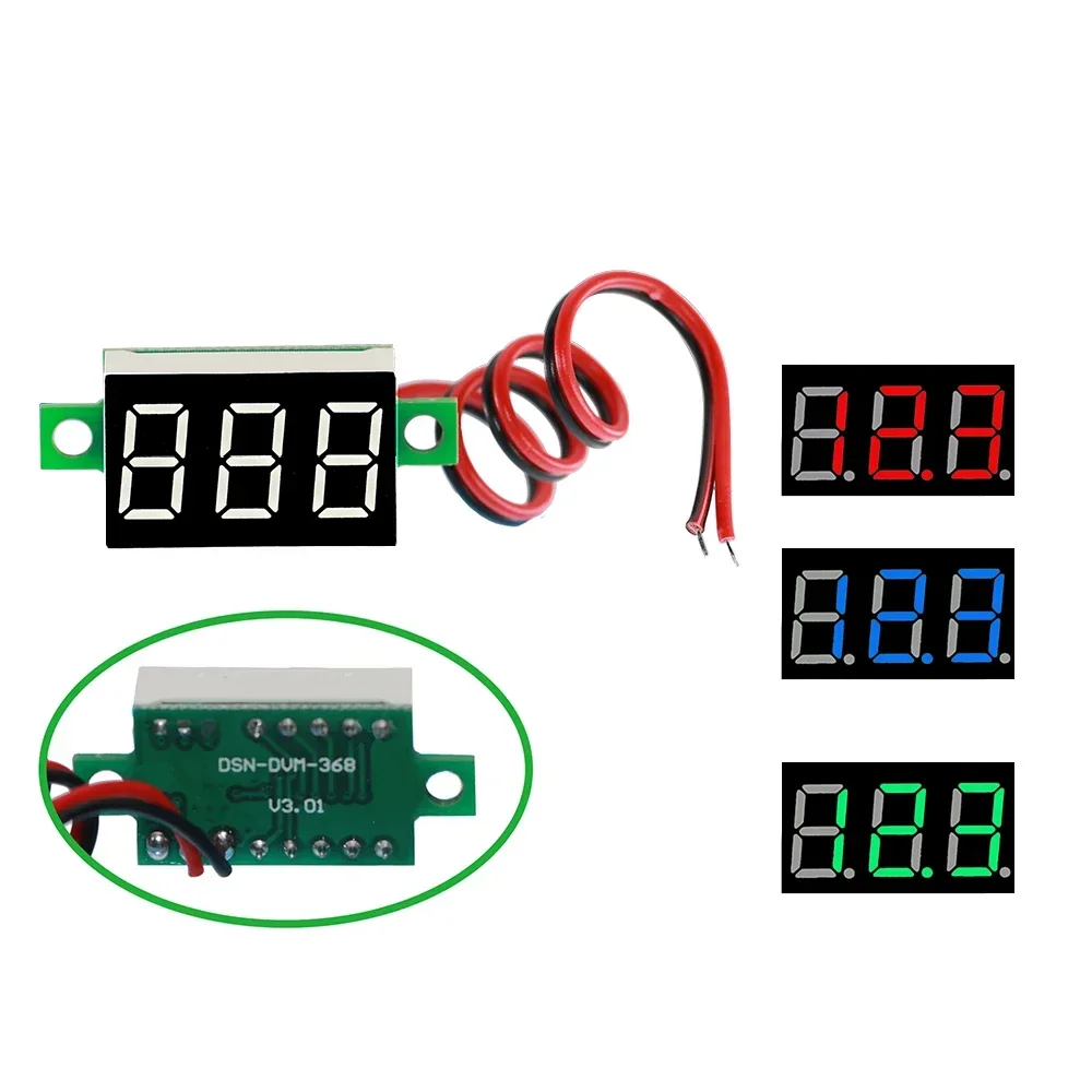 1pc 0,36 Zoll LED Digital Voltmeter Modul DC 0-32V 4,5-30V Digit Rohr rot Grün Blau Mini Digital Voltmeter Spannung Meter