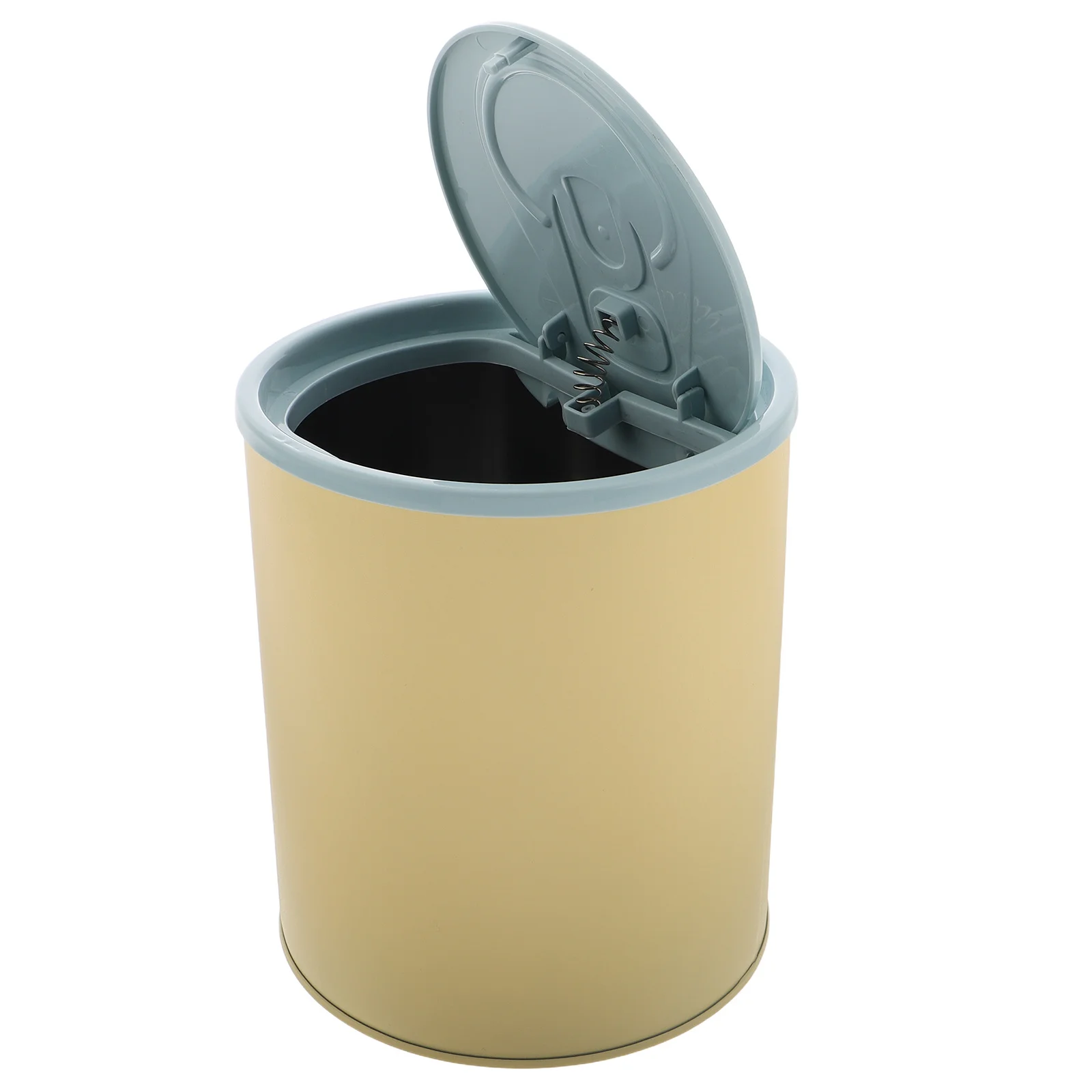 

Mini Trash Can Stainless Steel Press Lid Desktop Garbage Bin For Office Desk Bedroom Car Tabletop Countertop Small Trashcans