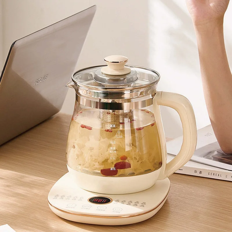 1.8L Health Pot Household Kettle Office Multifunctional Glass Electric Kettle Flower Teapot Soup Stew Pot 220V