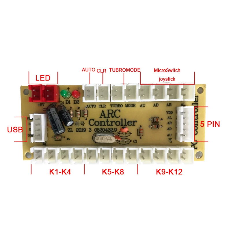 Mới Hitbox Bằng Không Chậm Trễ Tự Làm Máy Tính/Raspberry Pi Chơi Game Bộ Dụng Cụ Cho Mame Trò Chơi Chiến Đấu Tất Cả Bộ Nút Nhấn có Dây