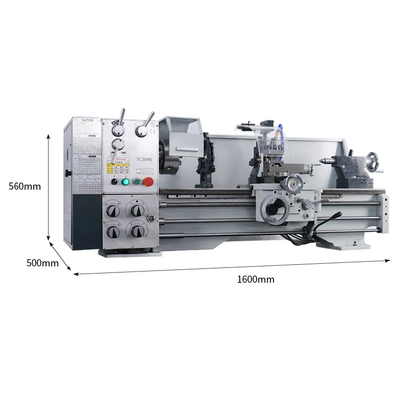 Industrial Lathe Automatic High Precision Home School Teaching Multi-Functional Universal Metal Lathe Tc3090