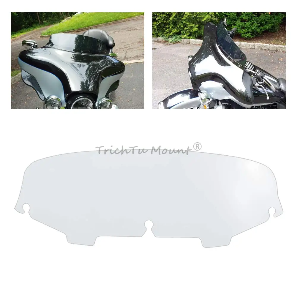 لدراجة نارية Harley Touring Street Glide Electra Glide Ultra Classic CVO Ultra Classic1996-2013 5 بوصة زجاج أمامي شفاف ABS بلاستيك