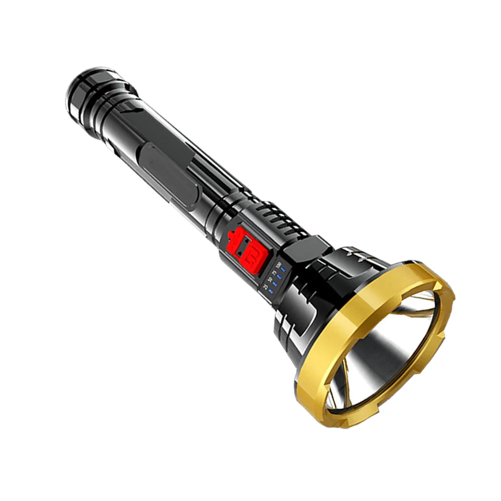 

LED Flashlight Ultra Bright Rechargeable Camping Outdoor Abs Plastic Torch Water Resistant Small Size Stylish Fishing Hunting