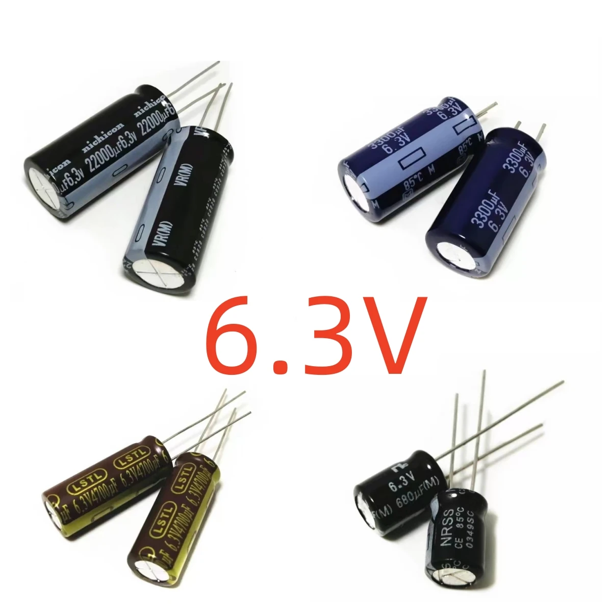 

6.3V DIP High Frequency Aluminum Electrolytic Capacitor 1500uF 1800uF 2200uF 2700uF 3300uF 3900uF