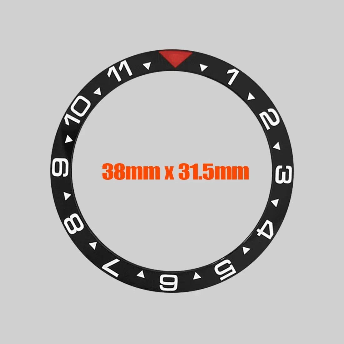 38mm inserção de moldura de cerâmica plana apto para skx007 skx009 srpd caixa de relógio nh35 38x31.5mm anel de inserção de moldura de cerâmica