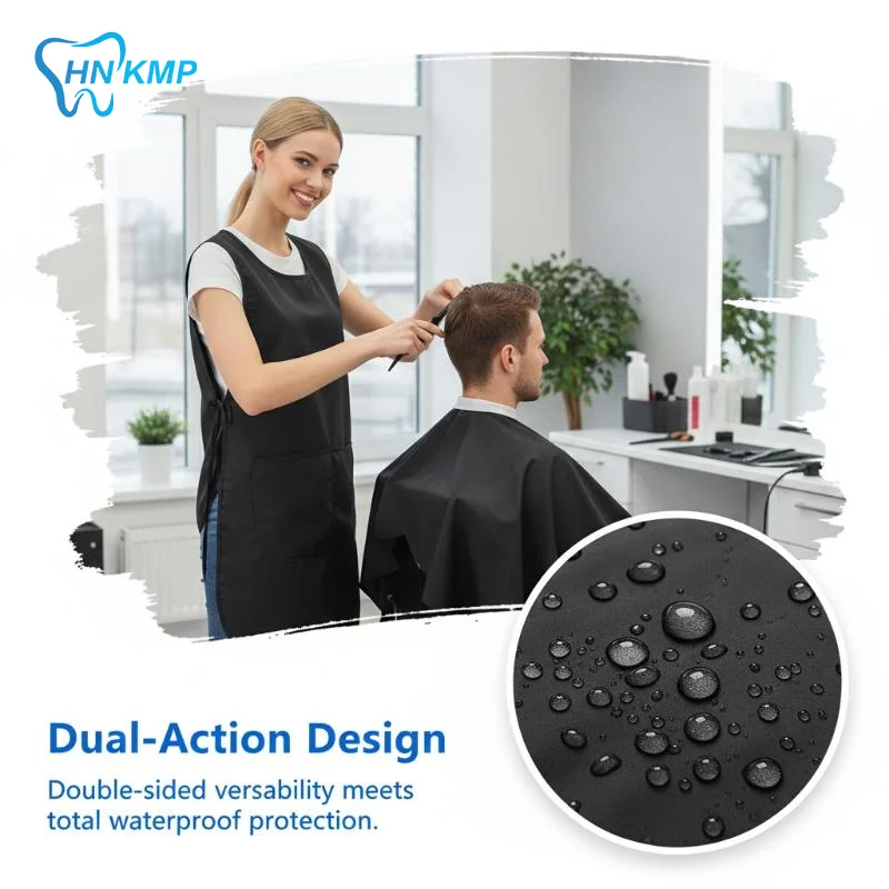 Double-sided Waterproof Hairdressing Apron Anti-Stain Perm Hair Dyeing Cloak for Professional Salon Home Use