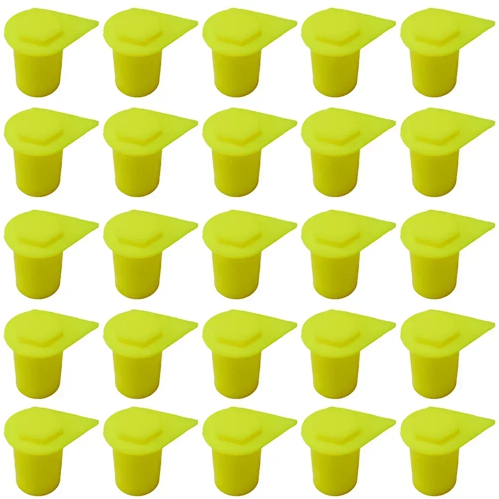 25pcs 21mm Dust Cap Long Wheel Nut Indicators Yellow Safety Wheel Nut Indicators To Prevent Potential Damage To The Wheel Hub.