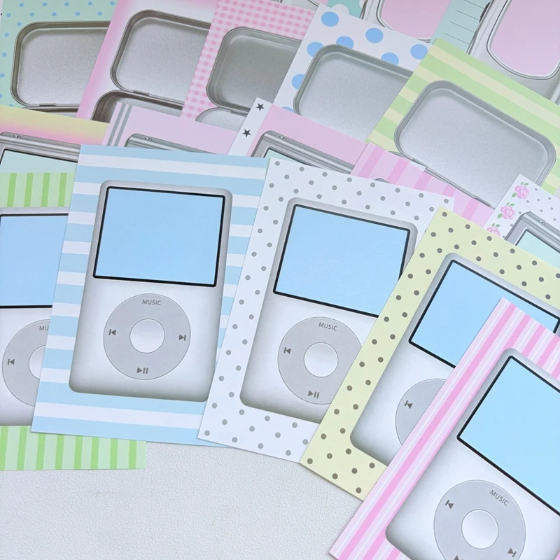 20 Sheets Y2K Vintage Journal Flip Phone Camera Memo Pad Die Cut Paper Cards for Planner Scrapbooking DIY Collage Material view 4