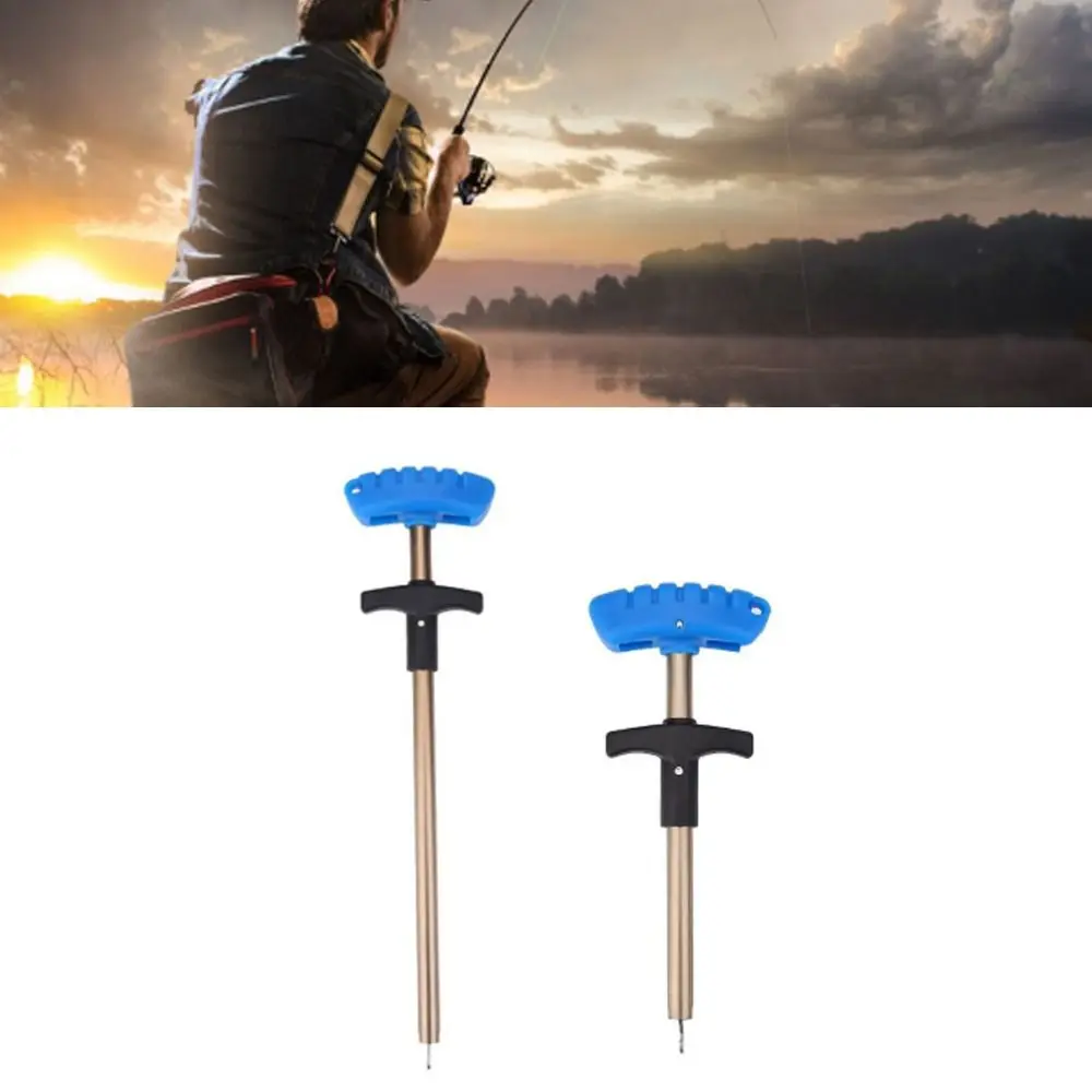 Portable T Shaped Fish Hook Remover Two Size Aluminum Alloy Fish Dehooker Lightweight Hook Detacher Freshwater Fishing
