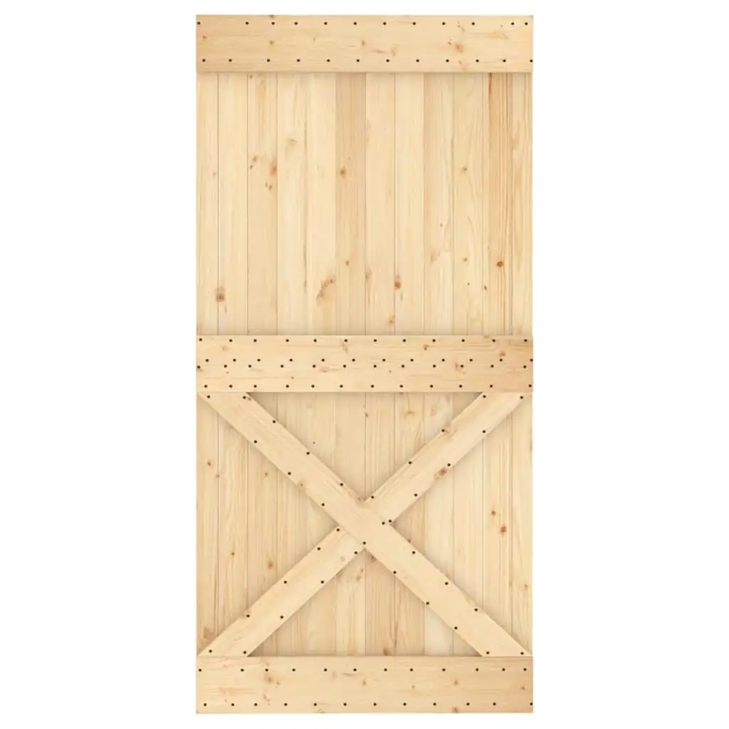 Solid Pine Door NARVIK 39.4x82.7 Inch - Durable & Stylish Wooden Entryway Solution