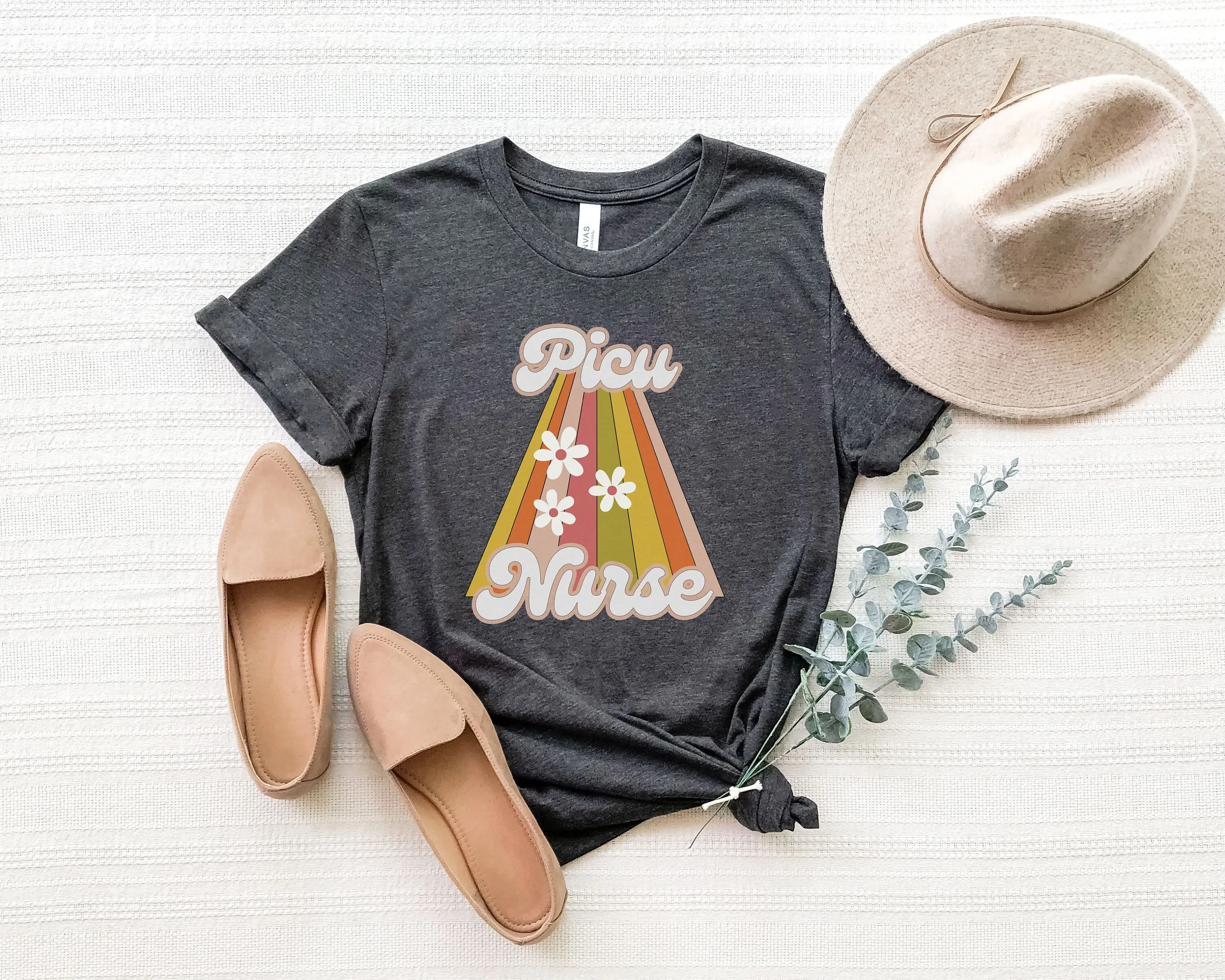 

PICU Nurse T Shirt Retro Pediatric Intensive Rn Vintage
