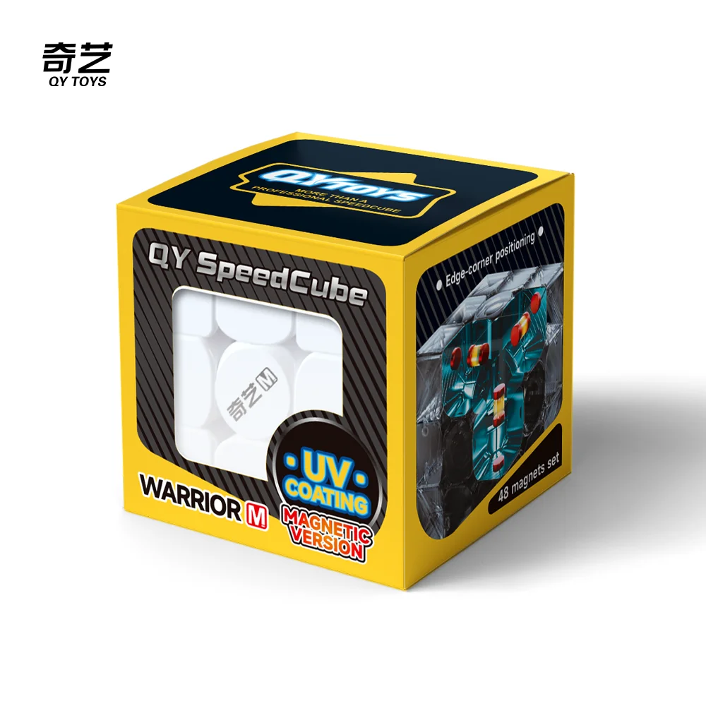 [MeowCube] ใหม่ล่าสุด QiYi Warrior M UV 3x3 สติกเกอร์ความเร็ว Magic Cube นักรบ M Pro Cubo Magico Professional Cube ของเล่นสําหรับเด็ก