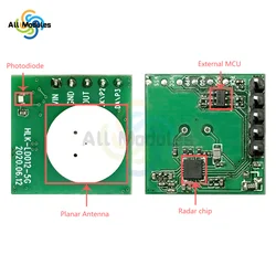 Infrared Human Body Induction 5G Microwave Radar Module Sensor Module DC 2.2V-4.8V Ultra-Low Power Distance Detector HLK-LD012