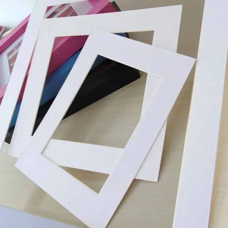 A4 White Rectangle Photo Mat 10pcs, Frame Mount Paper