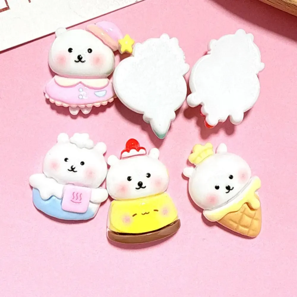Epoxy Resin Cartoon Bear Cabochons Flatback Charms, DIY Scrapbooking Decor, Phone Case Miniature Pendant, Craft Accessories​