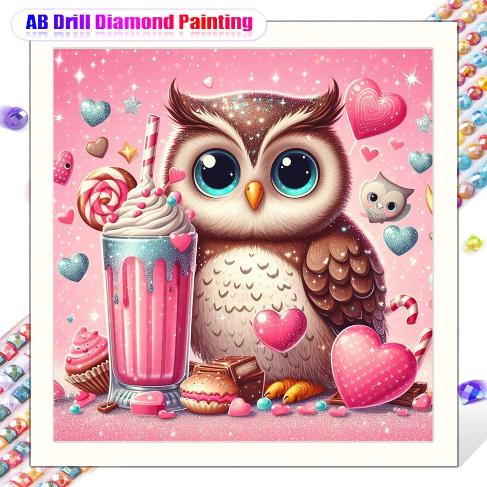 

DIY 5D Diamond Painting Kit Ice Cream AB Round/Square Diamond Mosaic Art for Home & Garden Decor Perfect Handmade Gift