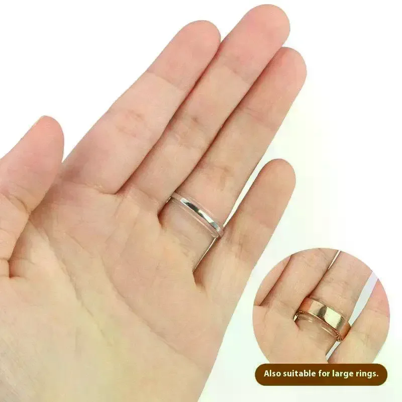 8가지 사이즈 실리콘 반지 사이즈 조절기, 분실 방지, 보이지 않는 반지 홀더, 반지 조임기, 반지 보석 도구