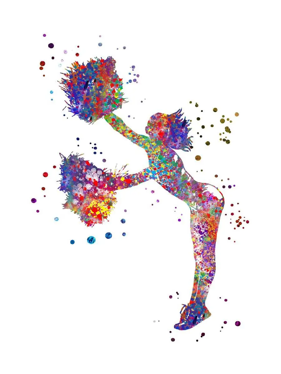 Passion Collection Cheerleader Spirit Poster Print - Vibrant Wall Decor for Sports Enthusiasts