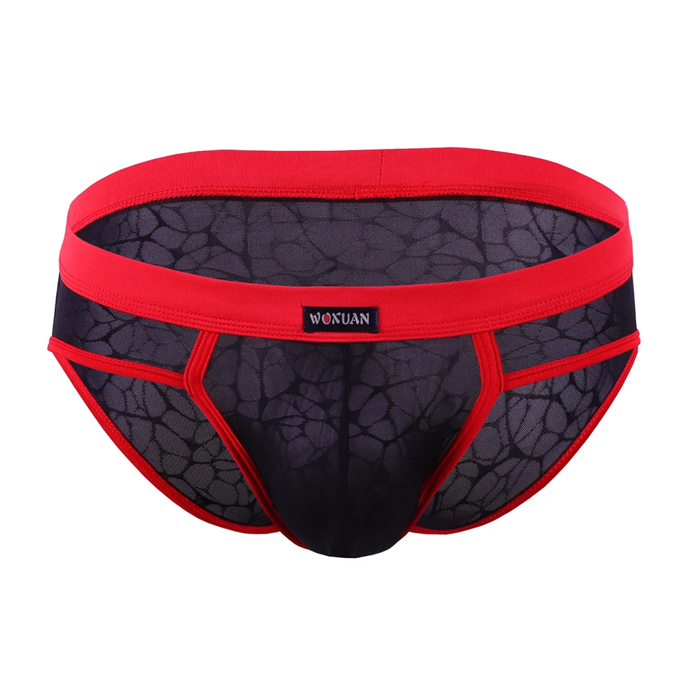 

Bedroom Nightclub Men's Lace Briefs Bulge Pouch Stretchy See Through Man Briefs Black Lace Fabric Stretch Fabric