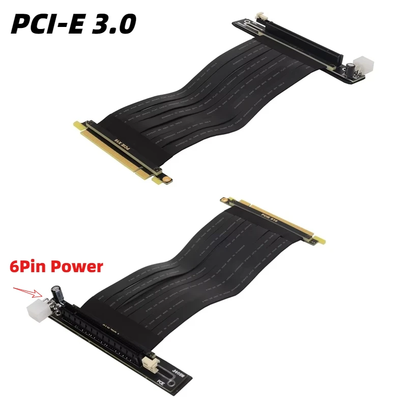 

Прямоугольный 3.0 PCI-E 3.0 16X GEN3 Универсальный удлинительный кабель для видеокарты 16X Вертикальный корпус ATX Сервер RTX3060 X99