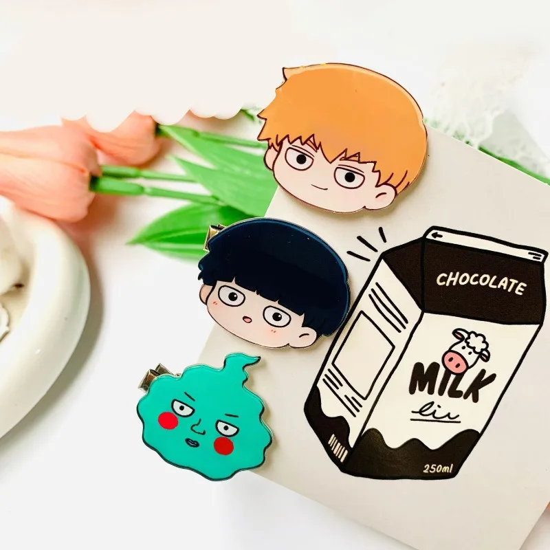 Anime Cartoon Mob Psycho 100 Reigen Arataka  Hairpin Bangs Side Clip Hair Accessories Decoration Girls Jewelry Birthday Gift