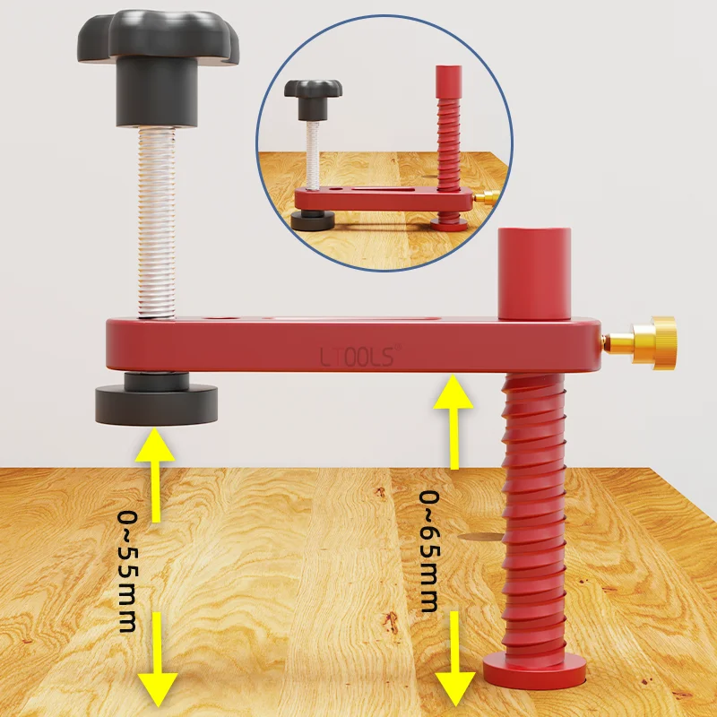 Pinze per pressa da tavolo a pressa rapida per la lavorazione del legno morsetto manuale in lega di alluminio morsetto di bloccaggio manuale strumenti per accessori per banco da lavoro fai da te