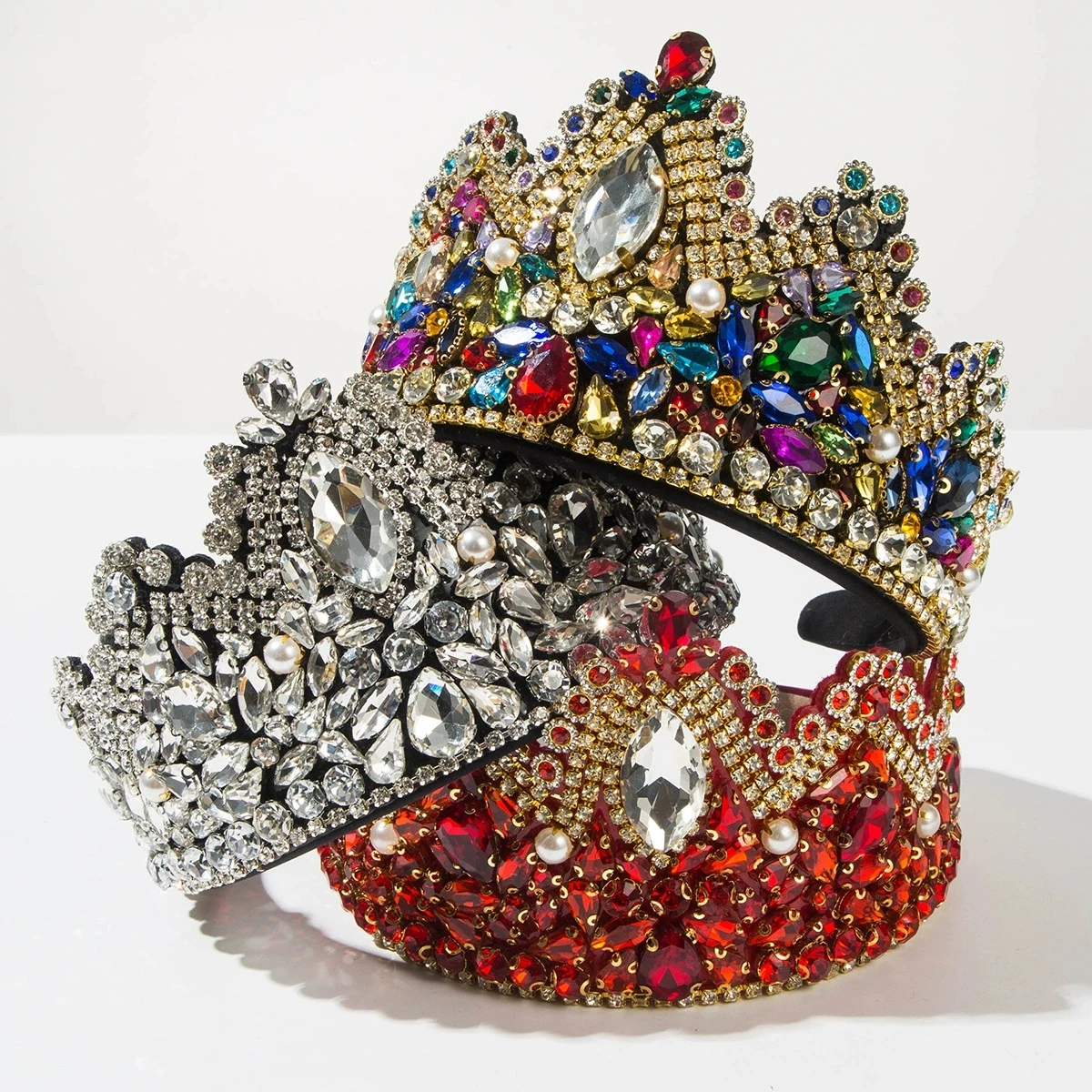 

Super Flash Crown Hairband Hair Band Hoop Headwear Color Rhinestone Headbands Fashion Hair Accessories Women Party Full Diamond