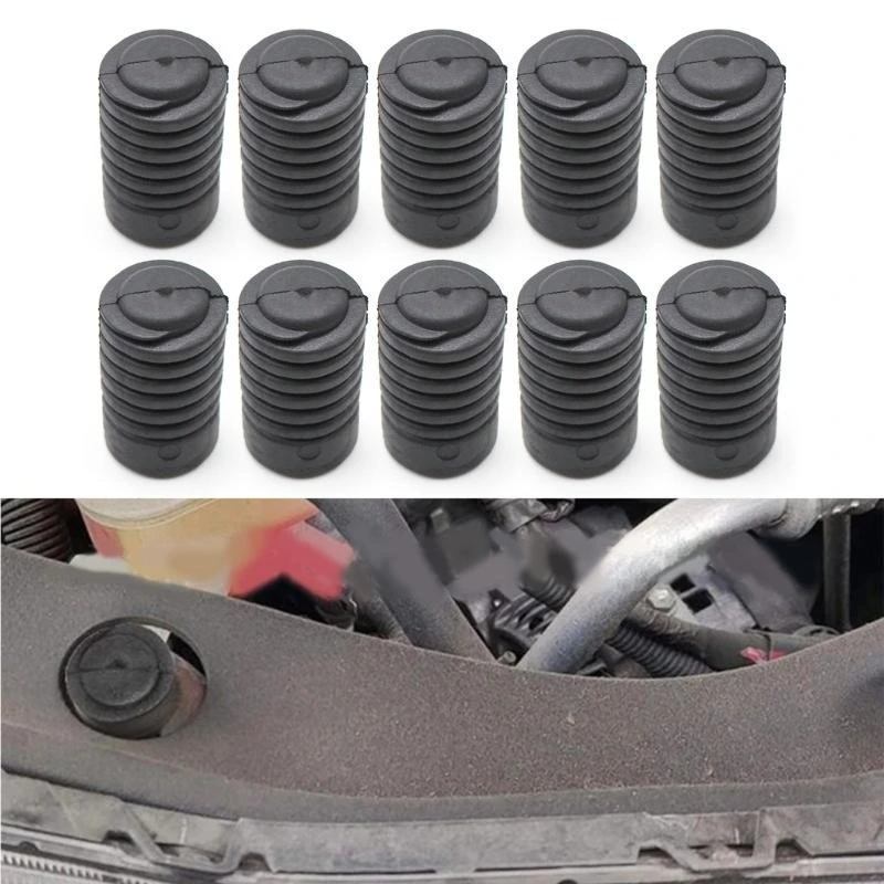  Universal Car Trunk Tailgate Door Engine Cover Shockproof Cushion Rubber Bands Pier Shock Block Fasteners For 10x