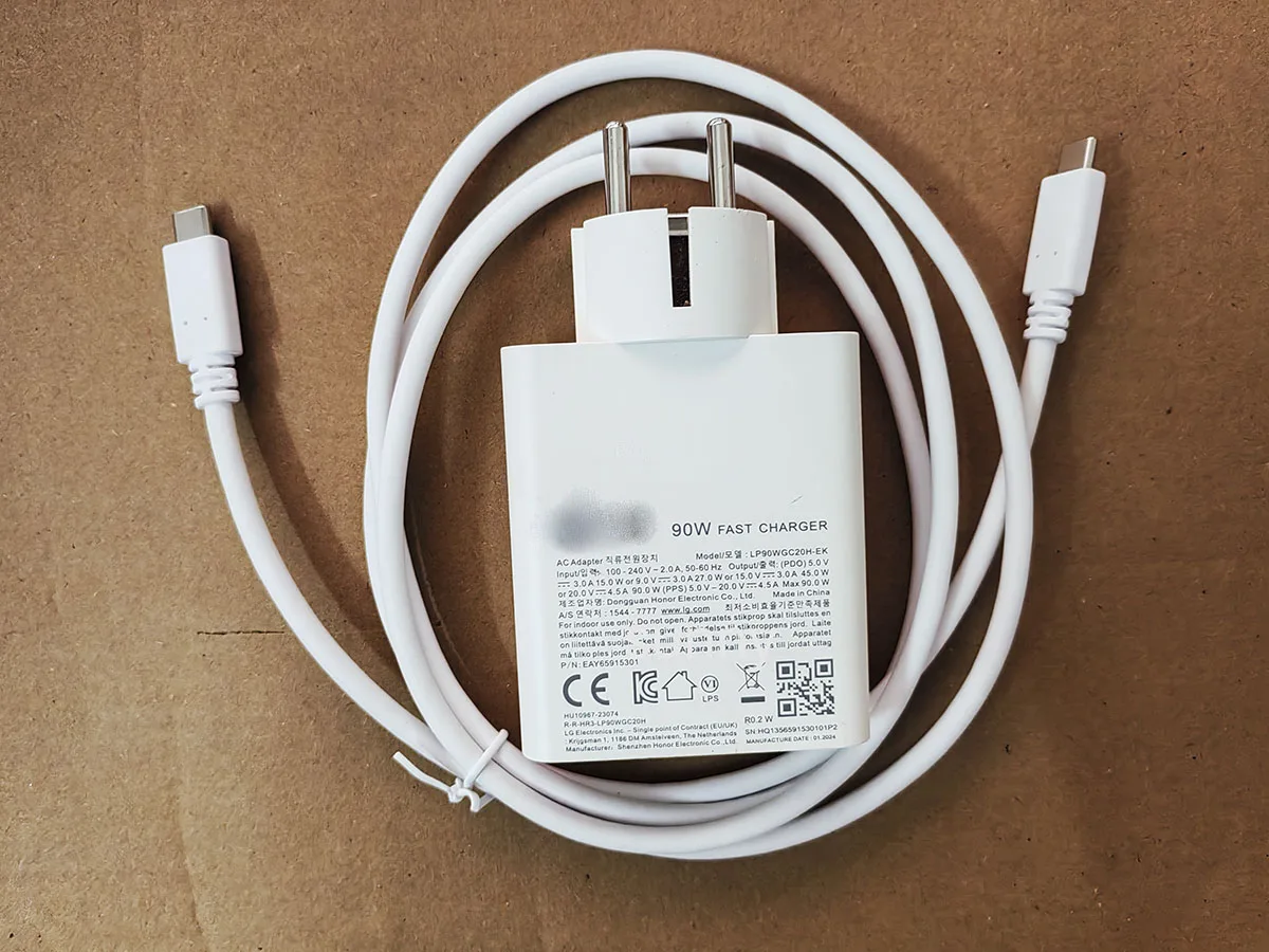 

OEM 20V 4.5A 90W USB-C P/N:EAY65915301 LP90WGC20H-EK EU AC Adapter For LG gram Pro 16Z90SP-A.ADB8U1 Notebook