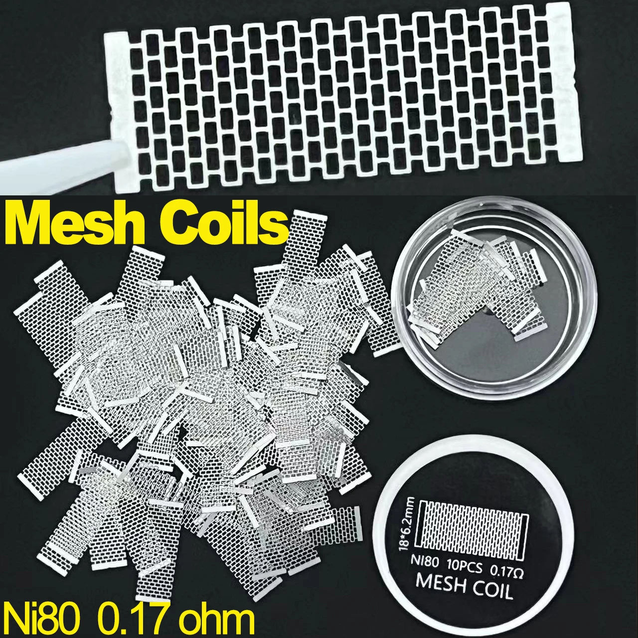 50/30/20/10PCS Zeus X Mesh Coil Ni80 0.17ohm Meshwork Coils for Wotofo Profile RDA Kylin M DIY Tool