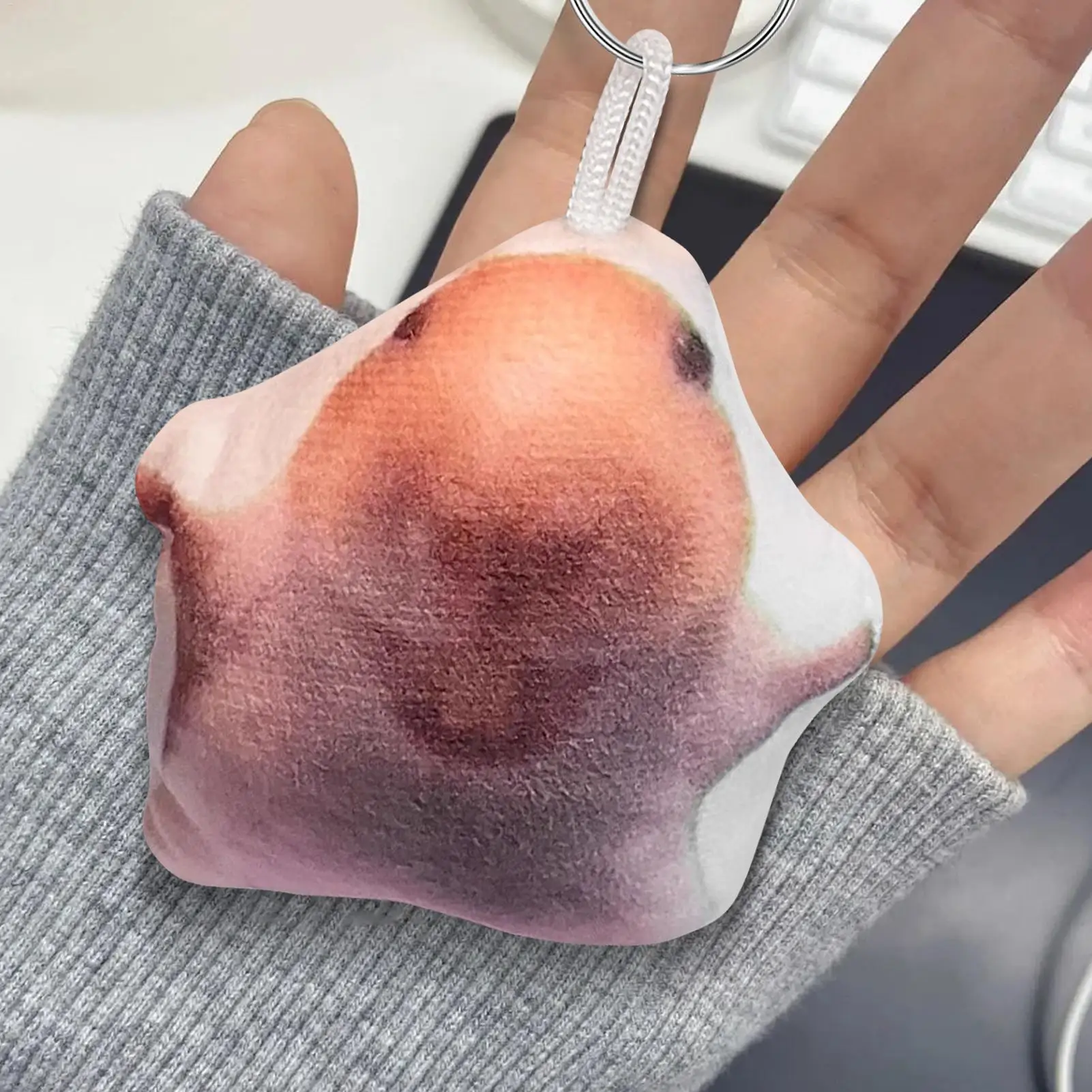 Porte-clés Hamster en peluche, pendentif, conception vocale de rire, breloque de sac, décoration suspendue, accessoire de sac à dos pour garçons et filles