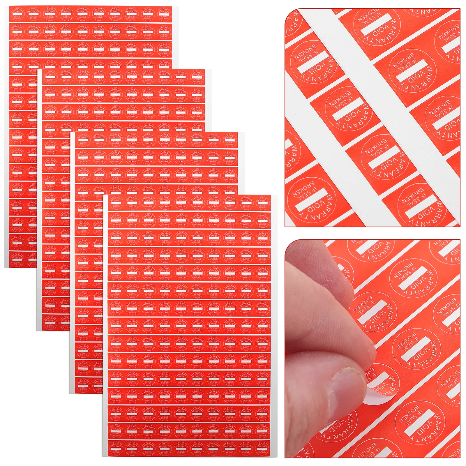 1000 pcs If Seal Broken Warranty Void Label Adhesive Warning Sticker Round Caution Label For Electronics Packaging Seals Folder