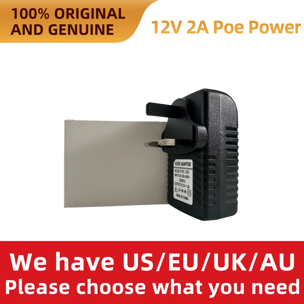 12V 2A POE Injector 24W 10/100Mbps Power Over Ethernet Adapter for CCTV IP Camera AP Bridge Gateway US EU AU UK Plug Optional