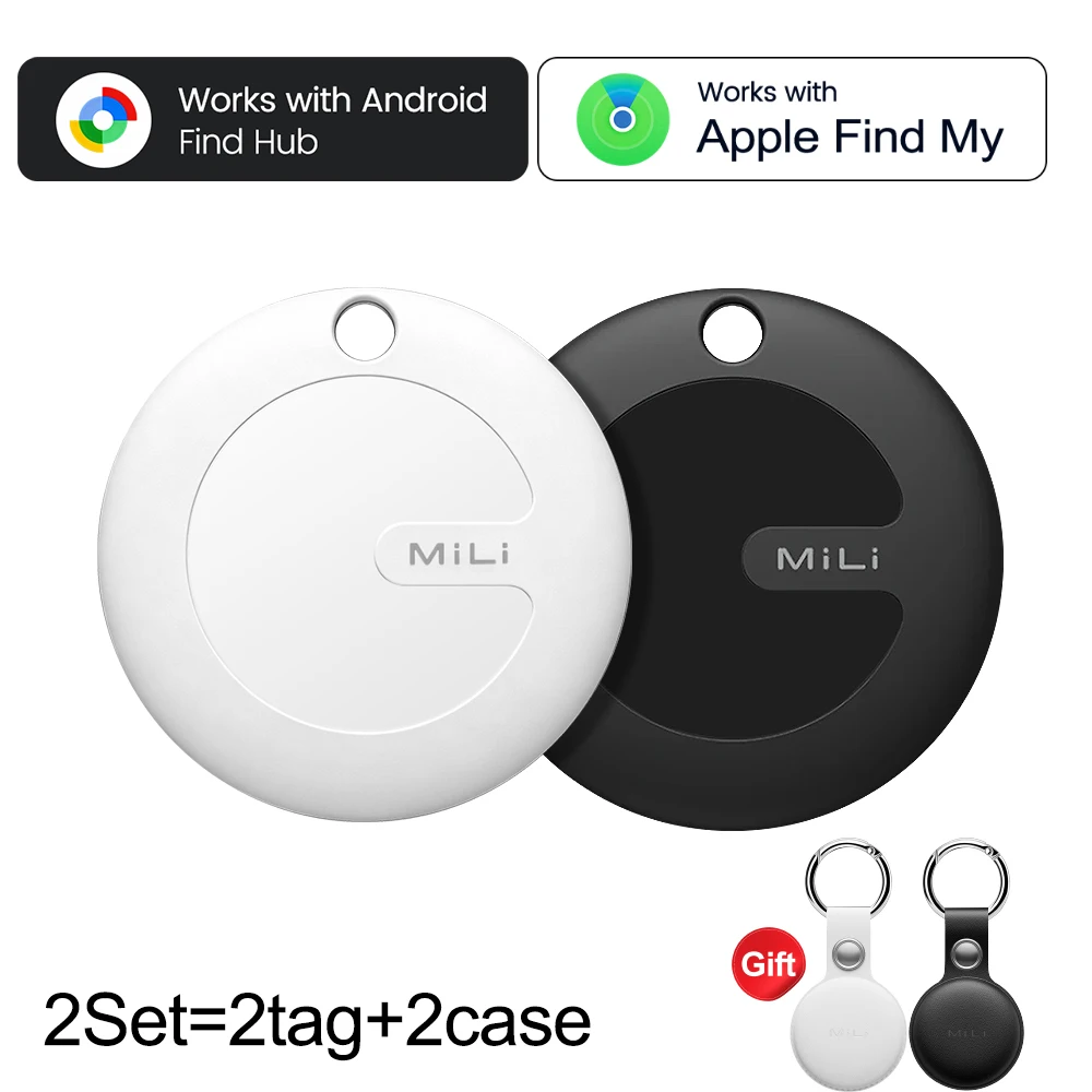 MiLi MiTag Smart Locatie Tag 1-4 Stuks Dual System Bluetooth GPS Tracker Locator Sleutelzoeker Werkt Met IOS & Google Find Hub App