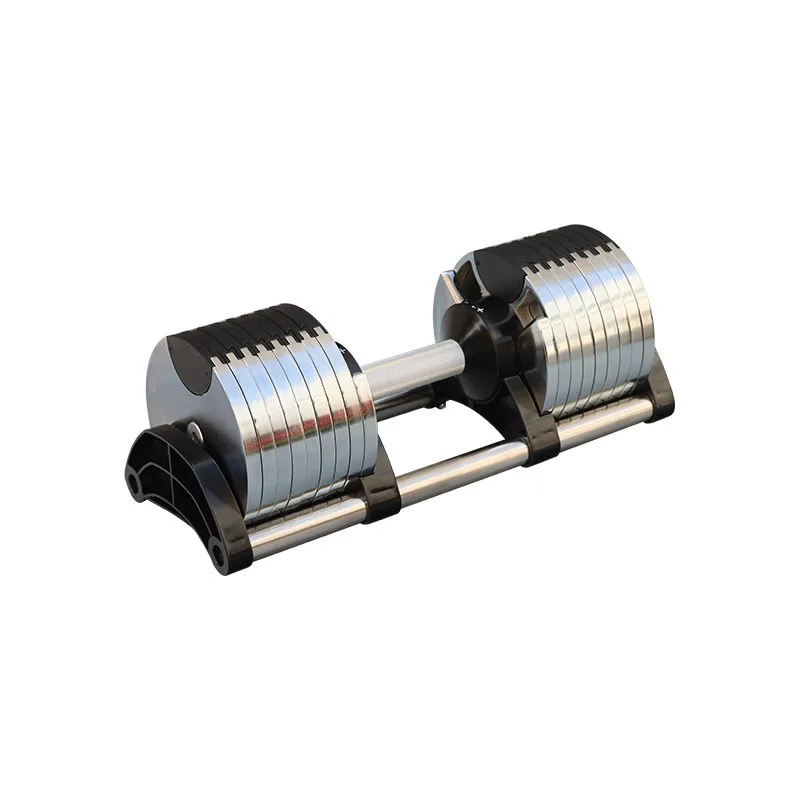 2 x16kg Adjustable Steel Dumbbells Electroplated for Home Gym Use